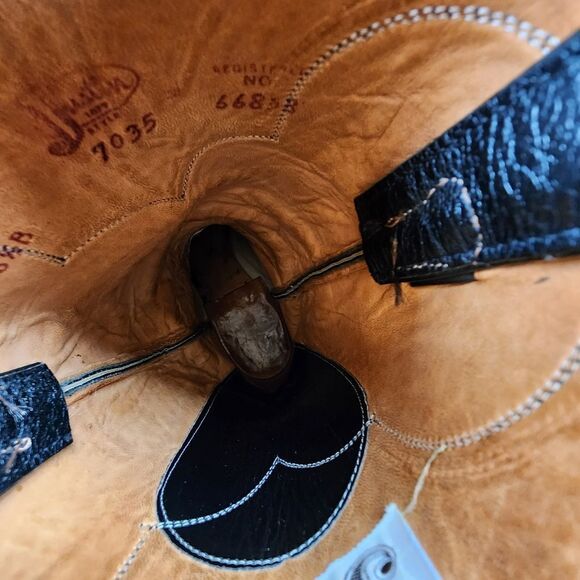 Justin Cowboy Western Leather Boots size 8.5 - Picture 9 of 11